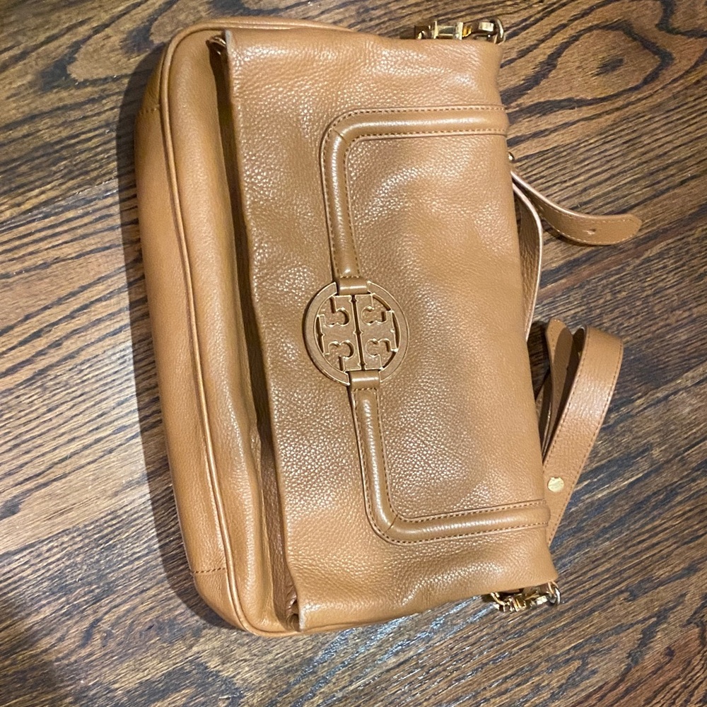 Tory Burch Brown Leather Shoulder Bag